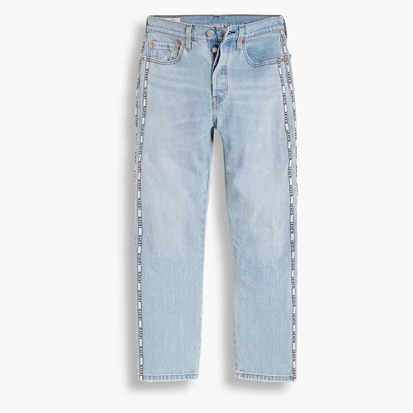 Levi’s 501° Original Sport Stripe Cropped Women’s Jeans - Picture 7 of 16